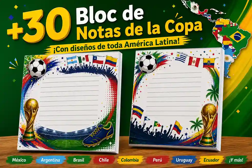 +30 Blocs de Notas del Mundial